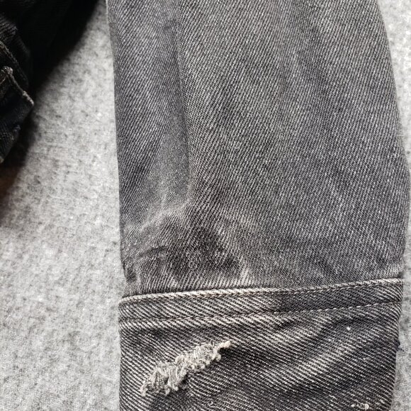 Polo Ralph Lauren Denim Supply Black Jean Jacket USA Flag Patch Vtg Women's XS - Picture 5 of 12